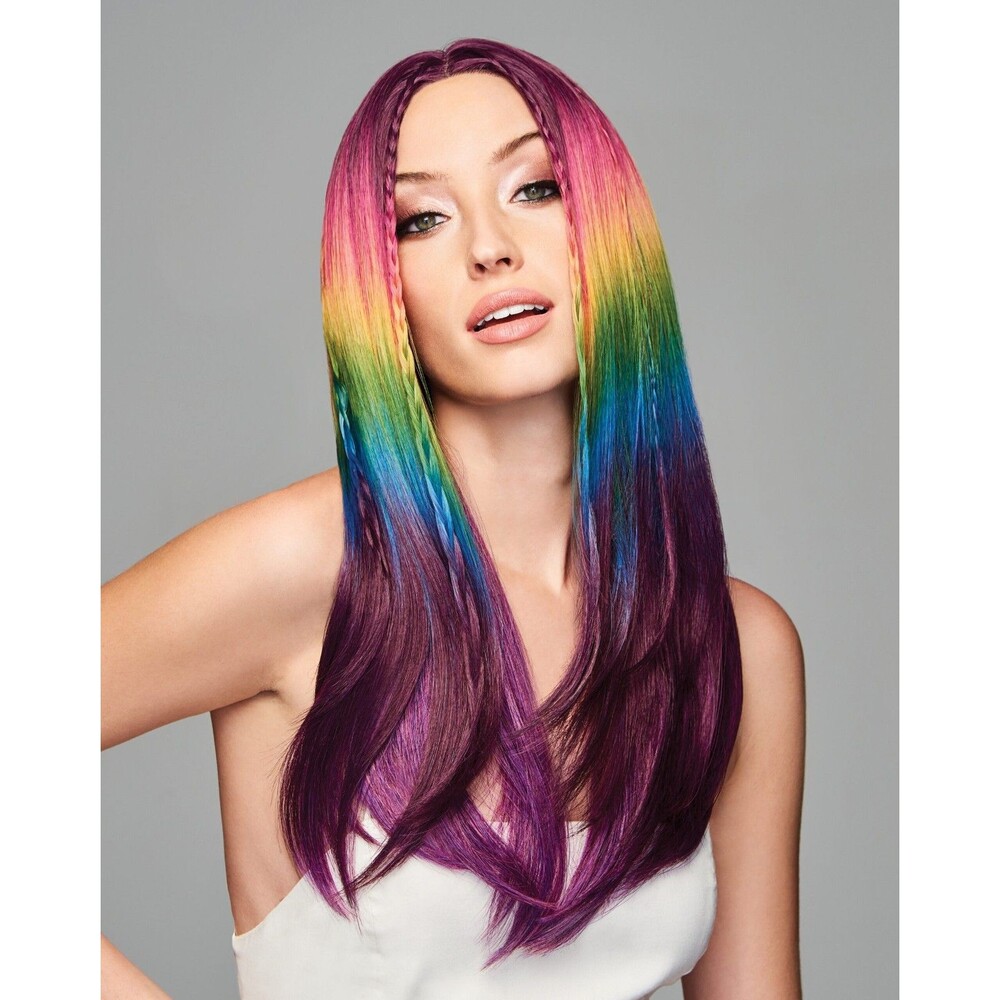 PARTY ALL NIGHT Wig by HAIRDO, Lace Front, Mono Part, Heat-Friendly, Rainbow NEW